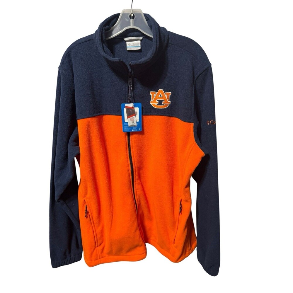 Columbia Auburn Tigers Full Zip Fleece Jacket Blue/Orange Size L